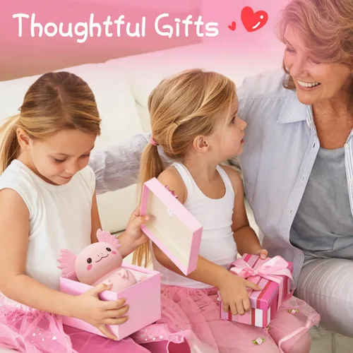 Miniatura 5 de Regalos de Axolotl Luz Nocturna para Niños, Bonita Lámpara de Axolotl de Silicona para Bebé y Niño Pequeño, Luz Nocturna de Animales para Niños