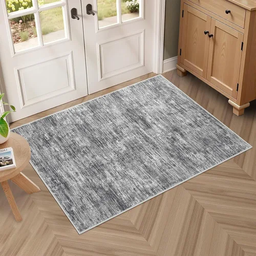 Miniatura 49 de RUGSREAL - Tapete pequeño de 2x3 con base de goma, resistente a las manchas, moderno, color liso, contemporáneo lavable, para la entrada, sala