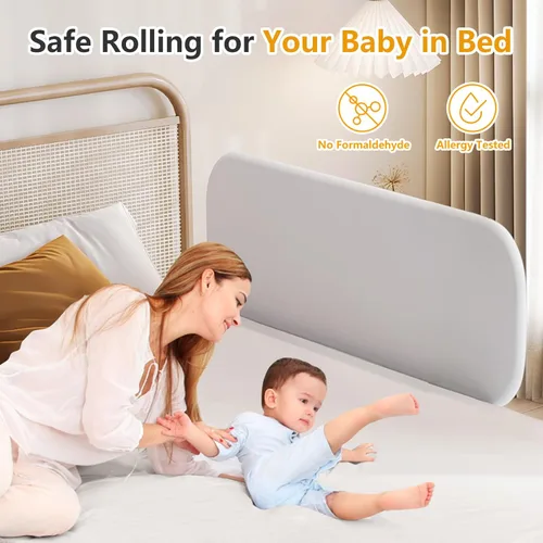 Miniatura 6 de Rieles de cama para niños pequeños para viajes, barandilla de cama portátil para cuna, camas individuales, queen, matrimonial, king, fácil