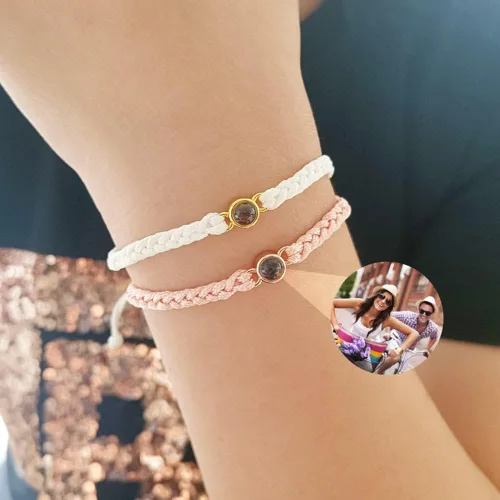 Miniatura 4 de ggtg Pulseras personalizadas con imagen en el interior Pulseras de proyección personalizadas con fotos Pulsera Regalos conmemorativos con foto