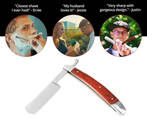 Miniatura 4 de Profesional Kit de Maquinilla de Afeitar Recta Con Strop, Brocha De Afeitar, Cuero Strop - Navaja de Barbero Navaja de Barbero