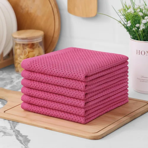 Miniatura 409 de Kitinjoy - Paños de cocina de 100 % algodón, tela de tejido gofrado, paño de limpieza ultrasuave, absorbente y de secado rápido. Beige