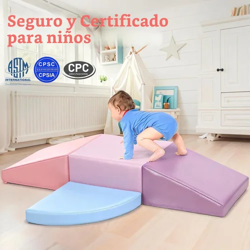 Miniatura 3 de Bloques de Espuma de Escalada para Niños Pequeños: Bloques de Espuma de Cuero PU para Juego Activo de Niños - Juguetes de Escalada para Niños