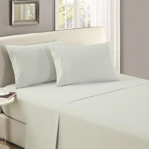 Miniatura 28 de Mellanni Sábana plana tamaño California King – Ropa de cama de la Colección Icónica – Lujo de hotel, extra suave, refrescante, resistente a las 1455