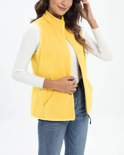 Miniatura 4 de Xeoxarel Chaleco de forro polar para mujer con 6 bolsillos (XS-2XL)