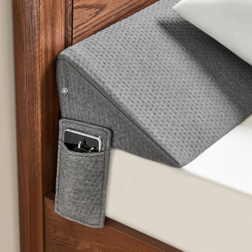 IFNOW Almohada de cuña de cama de tamaño individual (40 x 6 x 10 pulgadas) para cabecero, relleno de espacio de colchón (0-8 pulgadas), cuña de cama
