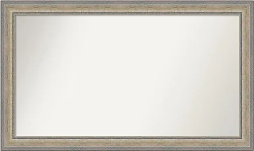 Miniatura 323 de Amanti Art Espejo de baño plateado para sobre fregadero, 28 x 47 pulgadas, espejo rectangular de plata imperial, marco de madera tradicional de gran