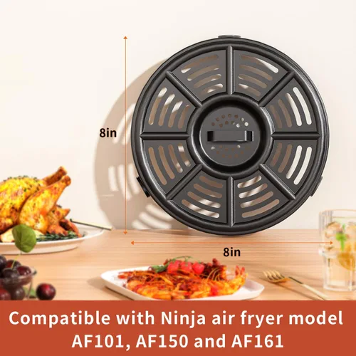 Miniatura 2 de Bandeja de freidora de aire de repuesto para Ninja AF101, accesorios para freidora de aire para Ninja AF101, AF150 y AF161, sartén para parrilla