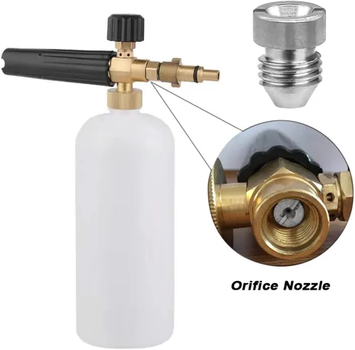 Miniatura 3 de Paquete de 3 boquillas de orificio de cañón de espuma de 0.059 pulgadas (0.043 in) y 3 piezas de espuma, boquilla de rosca universal de 3000 PSI