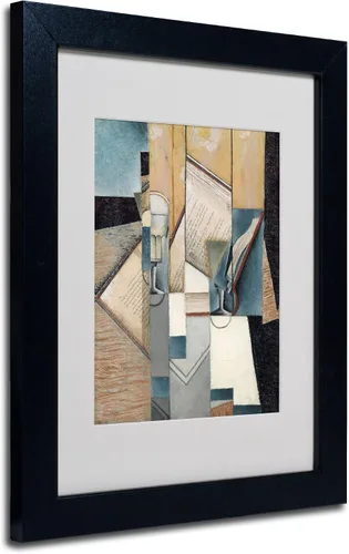 Trademark Fine Art The Book 1913 - Obra de arte de Juan Gris, marco negro, 11 x 14 pulgadas