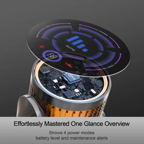 Miniatura 4 de Aspiradora inalámbrica, 550W 48kPa 60 minutos de tiempo de funcionamiento, aspiradoras para el hogar, aspiradora de palo con pantalla inteligente