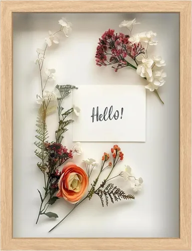 Miniatura 14 de FrameWorks Marco de Caja de Sombra de Madera Negra de 8" x 8" – Vitrina con Parte Trasera de Fieltro Suave, Caja de Memoria con Vidrio Templado