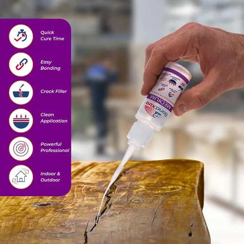 Miniatura 4 de Pegamento CA mediano de 2 onzas para carpintería, kit de superpegamento premium para torneado de madera con botellas adicionales, tapas