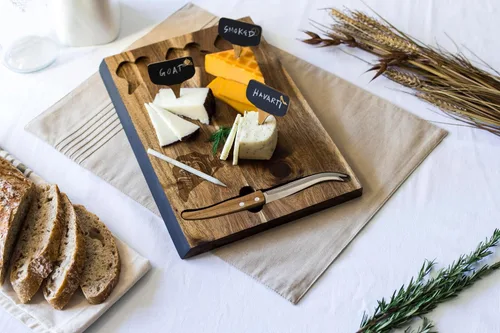 Miniatura 4 de PICNIC TIME Disney Cenicienta Delio - Juego de cuchillos para queso, tabla de servir charcutería con marcadores de queso, pizarra de tiza, área