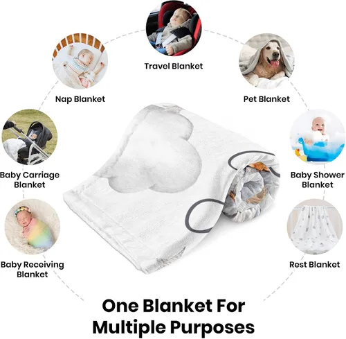 Miniatura 7 de J&SBGFT Manta de bebé personalizada para niños, personalizada con nombre, manta de recepción para niños pequeños, niños, cuna, cochecito, decoración