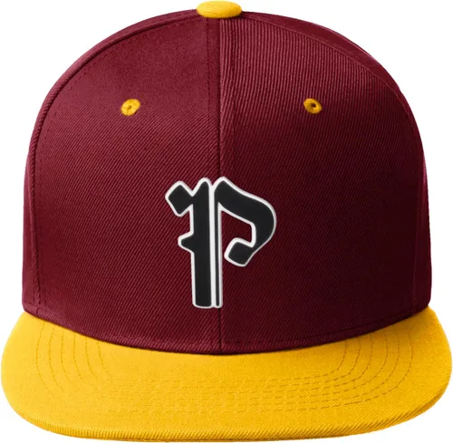 Miniatura 1247 de Daxton Gorra clásica con visera de billete plano con letras del alfabeto inglés antiguo de la A a la Z
