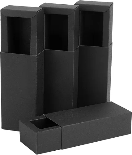 Miniatura 36 de BENECREAT Paquete de 30 cajas rectangulares de papel kraft marrón de 3.3 x 2.3 x 1 pulgadas con ventana transparente para regalos de boda, fiesta