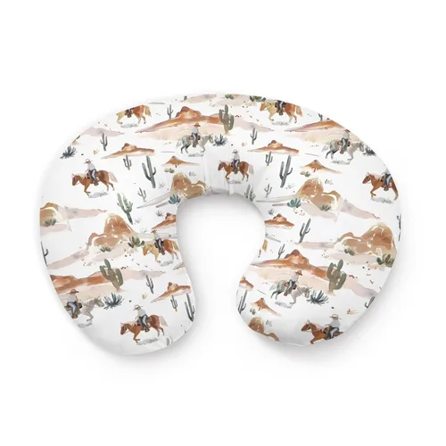 Miniatura 9 de Funda de almohada de lactancia con patrón nativo americano occidental, unisex, tribal, geométrico, extraíble, para bebés, niñas, niños, recién