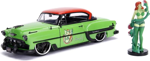 Miniatura 6 de Jada DC Comics Bombshells Batichica y coche fundido a presión Chevy Corvette 1957, vehículo a escala 1:24 y figura de colección de 2.75 pulgadas