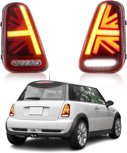 Miniatura 10 de Archaic Luces traseras compatibles con Mini Hatch R50 R53 2001-06 [One D,Cooper S, Cooper] y Mini Cabrio R52 2004-08 [Cooper S, One], con animación