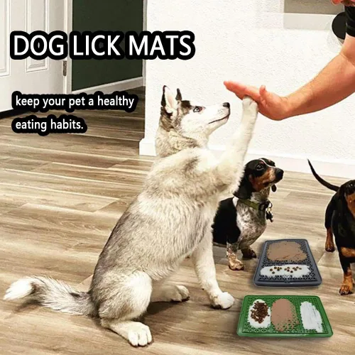 Miniatura 5 de Alfombrillas para lamer perros y gatos, alimentador lento y diseño antideslizante, tapete para lamer con ventosas para aliviar la ansiedad