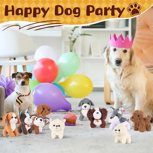 Miniatura 5 de Aoriher 36 piezas de mini perros de peluche a granel, animales de peluche pequeños, varios lindos y suaves, para ella, cachorros, regalos de fiesta