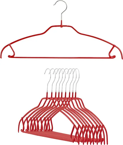 MAWA Clothes Bar Reston Lloyd Silhouette - Percha antideslizante para ahorrar espacio con barra para pantalones y ganchos para falda, estilo 42/FTU,