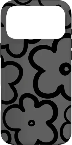 Miniatura 22 de Cute Flower Pattern Wildflower Charcoal Grey Black Floral Case for iPhone 17