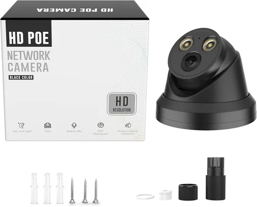 Miniatura 9 de PANOEAGLE Cámara POE a todo color de 8 MP, cámara IP de torreta para exteriores con micrófono, cámaras de seguridad 4K, detección de humanos