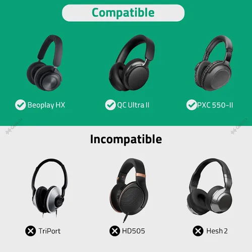Miniatura 6 de Geekria NOVA - Funda para auriculares sobre la oreja, funda rígida de repuesto para llevar de viaje con almacenamiento de cables compatible con B&O