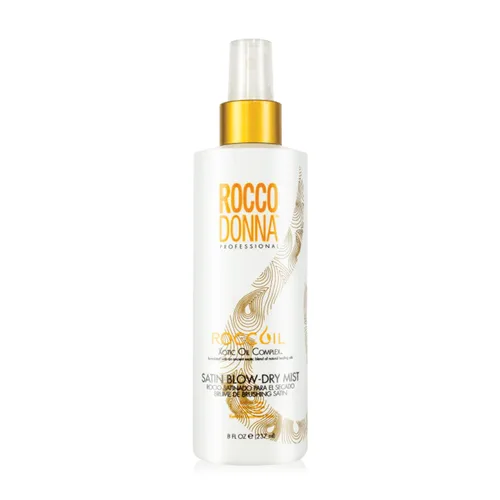 Rocco Donna Acondicionador sin enjuague para el cabello estilo sin peso, espray satinado de secado por soplado, suavizado e hidratación, 8 onzas