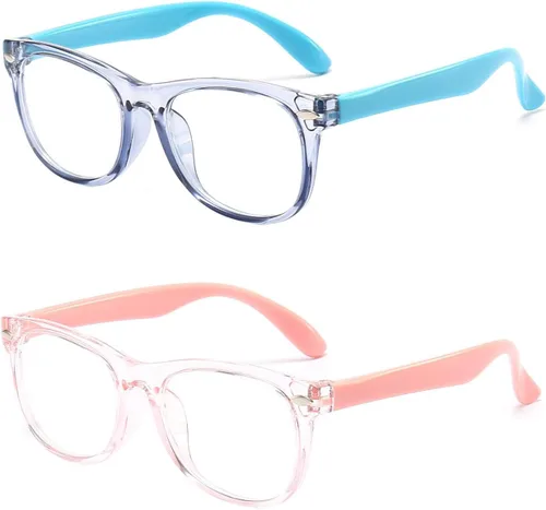 Miniatura 15 de FANNYGO Paquete de 3 gafas de bloqueo de luz azul para niños, gafas de lectura para computadora para niños y niñas de 3 a 9 años