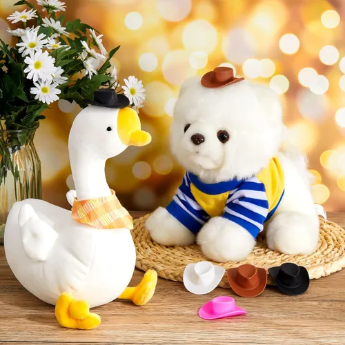 Miniatura 6 de Skylety 20 piezas de sombreros de vaquero y vaquera de plástico en miniatura occidental pequeños para muñecas, lindos sombreros de muñeca
