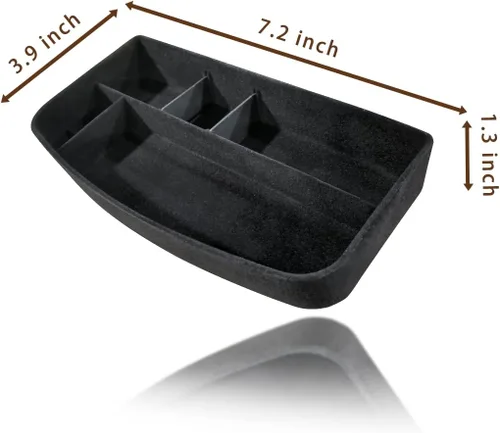 Miniatura 7 de Muslogy para VW ID.4 Bandeja para gafas de sol con ranura para tarjetas, organizador de almacenamiento, accesorios interiores aterciopelados