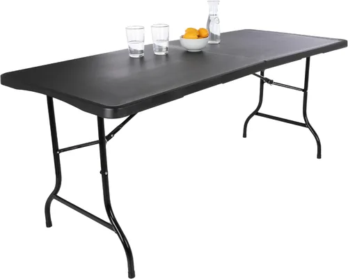 Miniatura 12 de Lavish Home Mesas plegables portátiles – Escritorio plegable portátil ligero – Mesa de plástico de 6 pies de largo para camping, jugar a las cartas