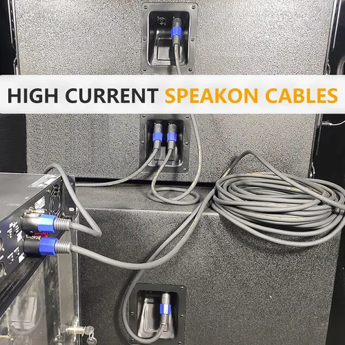 Miniatura 7 de HBU Paquete de 1 cable Speakon a Speakon de 3 pies (4 conductores, 12 AWG), 1 cable macho NL4FC de 3 pies de altavoz, Pro PA DJ Studio, escenario