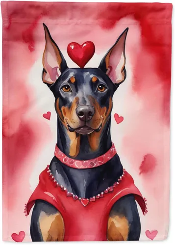 Miniatura 15 de Caroline's Treasures DAC5292CHF - Bandera de Border Collie My Valentine House para porche, grande, con manga para porche, para colgar en la pared