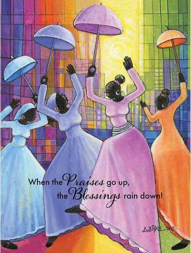 Expresiones Afroamericanas - Rompecabezas "Praises Go Up" – Rompecabezas de 500 piezas inspiradores para adultos | Arte inspirador basado en la fe