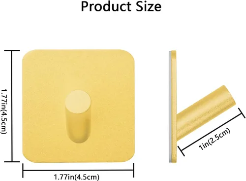 Miniatura 3 de PMMASTO Ganchos autoadhesivos para toallas, ganchos adhesivos resistentes para colgar abrigos de pared para colgar – Ganchos de ducha