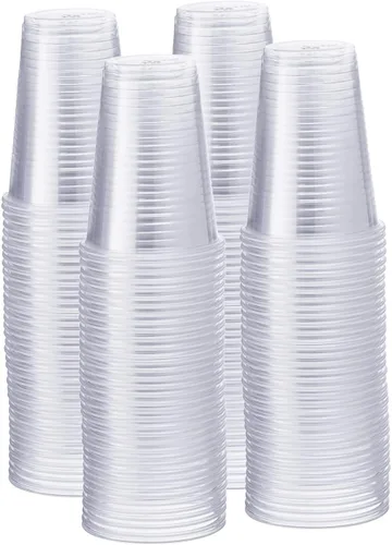 GUSTO Vasos de plástico transparente de 9 onzas [500 unidades] vasos desechables para bebidas frías para fiestas, eventos y uso diario, sin BPA,