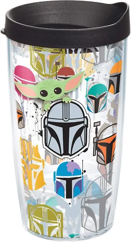 Miniatura 12 de Tervis Traveler - Vaso de viaje con triple aislamiento térmico Peekaboo de Star Wars Mandalorian mantiene las bebidas frías y calientes, 20 onzas