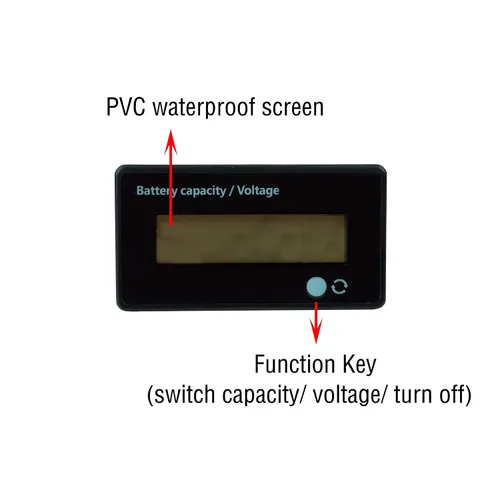 Miniatura 4 de Medidor de batería DC de 12V 24V 36V 48V 72V, indicador medidor monitor de voltaje de capacidad de la batería, probador de batería de ácido-plomo e