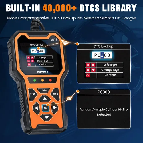 Miniatura 5 de Herramienta de diagnóstico del escáner R001 OBD2, lector de código de luz del motor, probador de voltaje de la batería, preparación I/M