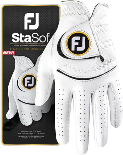 FootJoy Guantes de golf StaSof para hombre Blanco