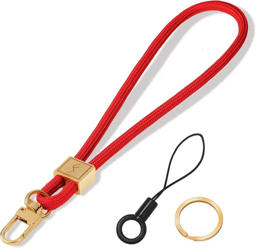 Miniatura 12 de Fishent Cordón para llavero, bonito soporte para llavero, cordón de muñeca tejido mejorado para llaves, correa de muñeca llavero para mujeres