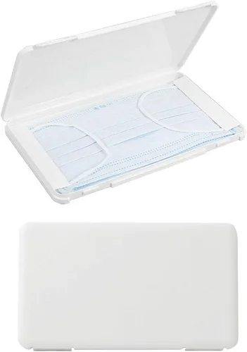 Miniatura 8 de SPEEDWOX Estuche de almacenamiento para máscaras, paquete de 2 unidades, caja de almacenamiento portátil para mascarillas, organizador