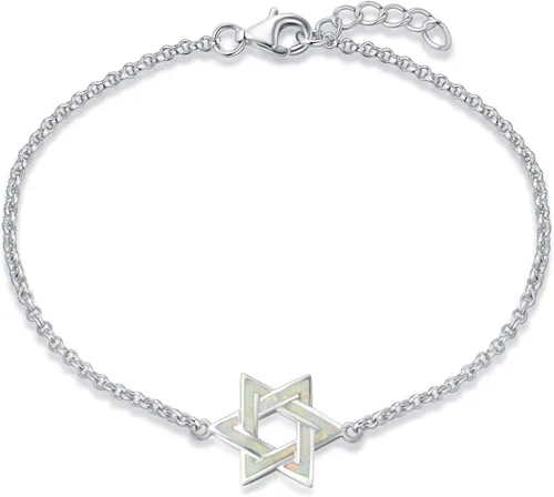 FANCIME Collar de plata de ley con ópalo de fuego aretes colgantes pulsera de Danity piedra natal de octubre joyería fina para mujer