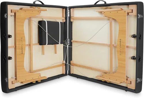 Miniatura 3 de Saloniture Mesa portátil de fisioterapia y masaje - Plataforma de tratamiento de estiramiento baja al suelo - Negro