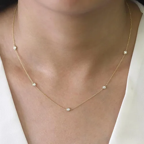 Miniatura 6 de Delicado collar de gargantilla de oro para mujer, gargantilla de mariposa con relleno de oro de 18 quilates, no se decolora, cadena pequeña