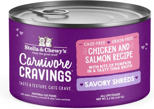 Miniatura 16 de Stella & Chewy's Carnivore Cravings Savory Shreds - Comida húmeda para gatos - Fórmula de alta humedad con pollo premium sin jaula y carne de res